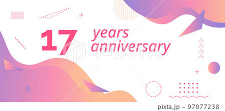 17th anniversary logo, birthday celebration. 97077238