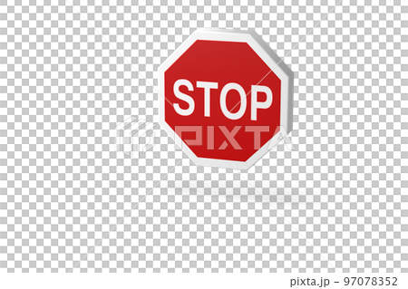 traffic signal made with 3d render. Stop. Highway traffic circulation code. 97078352