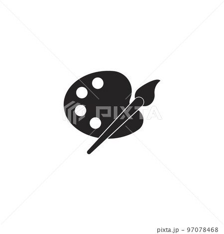 Painter and brush icon Painter and brush icon 97078468