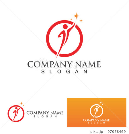 Star people logo design. Star community vector logo. star community human vector logo. 97078469