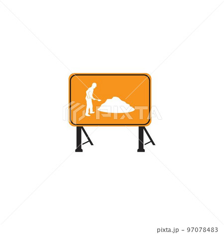 Road repair sign icon 97078483