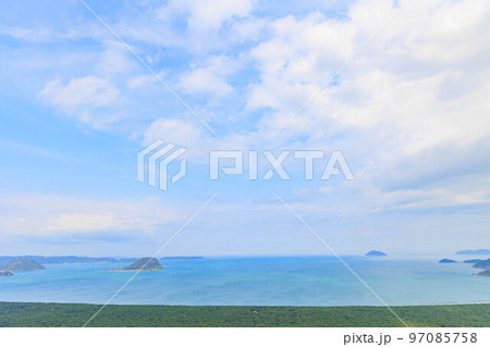 鏡山展望台から見た唐津湾「佐賀県」 97085758