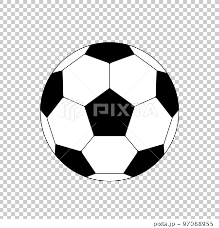 サッカーボール　シンプルなイラスト　アイコン 97088955