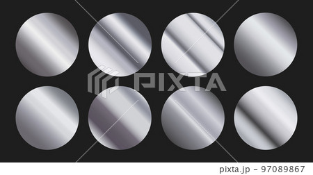 Set of 8 pcs. steel backgrounds texture - Vector 97089867