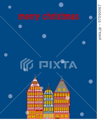 メリークリスマス　フランクフルト　レーマー広場　夜 97090067
