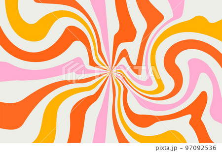 acid wave rainbow line backgrounds in 1970s 1960s hippie style. carnival wallpaper patterns retro vintage 70s 60s groove. psychedelic poster background collection. vector design illustration 97092536