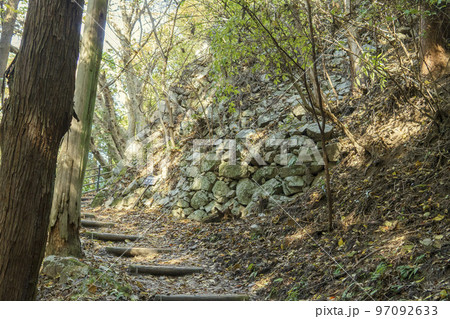 高取城跡の石垣／奈良県【国指定史跡・日本三大山城・日本百名城】 97092633