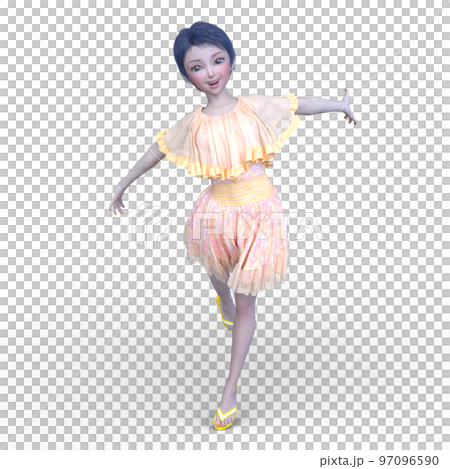 A woman with short hair A woman with short hair 97096590