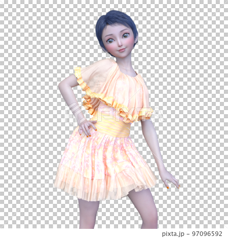A woman with short hair A woman with short hair 97096592