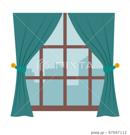Window with Curtains for Interior Design Makingのイラスト素材 [97097112] - PIXTA