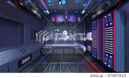 宇宙船内の風景 97097819