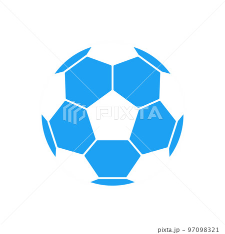 Twiiterカラー　サッカーボール　シンプルなイラスト　アイコン 97098321