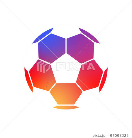 インスタカラー　サッカーボール　シンプルなイラスト　アイコン 97098322