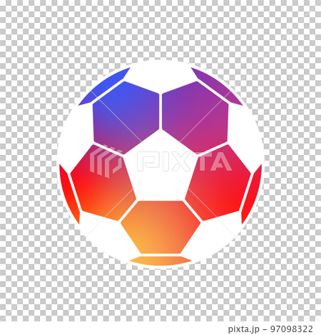 インスタカラー　サッカーボール　シンプルなイラスト　アイコン 97098322