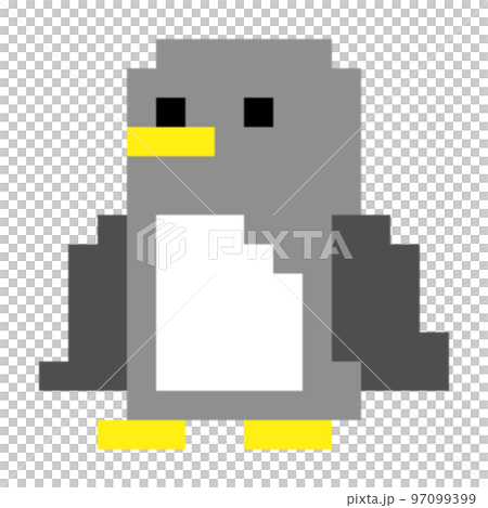 Pixel art icon penguin gray Pixel art icon penguin gray 97099399
