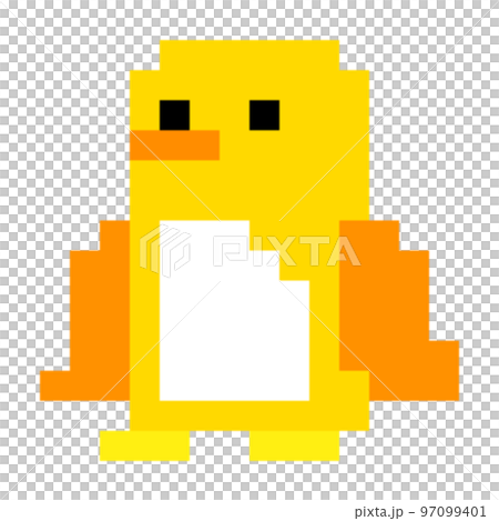 Pixel art icon penguin yellow Pixel art icon penguin yellow 97099401