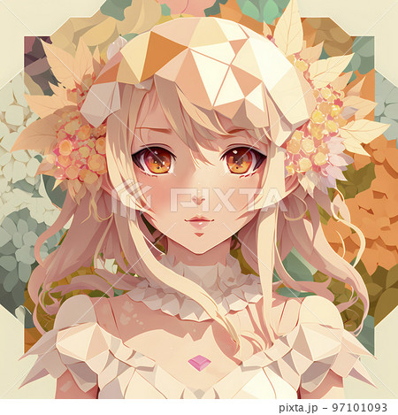 Cute, anime girl and flower crown anime #730623 on animesher.com