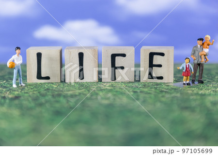文字ブロック　LIFE 97105699
