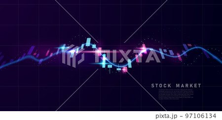 business vector illustration design Stock market charts or Forex trading charts for business and finance ideas. 97106134