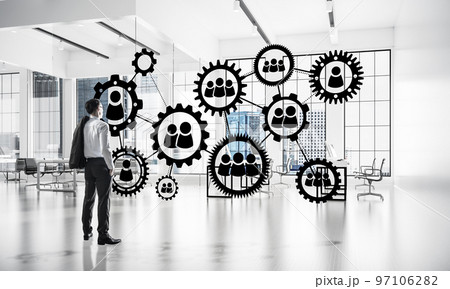 Networking and social communication concept as effective point for modern business 97106282