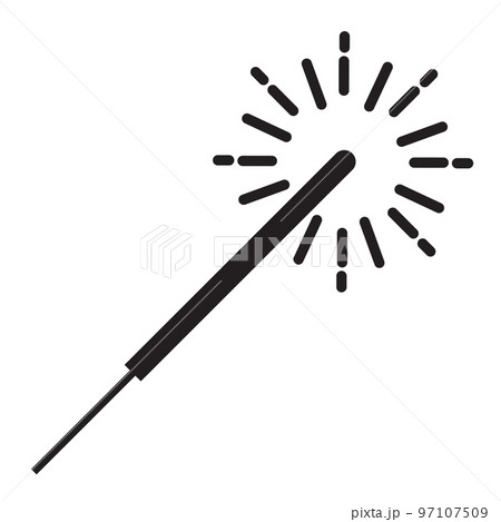 Laser beam icon on white background. sparkler sign. flat style. 97107509