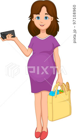 pretty pregnant mom shopping 97108960