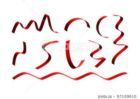 赤い帯のイラスト(png) 97109610