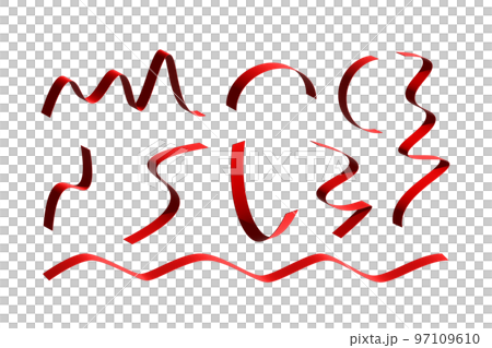 赤い帯のイラスト(png) 97109610