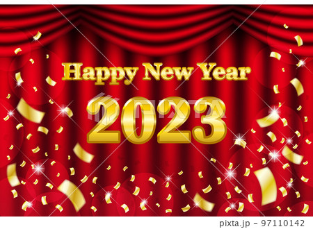 年賀状2023年ハッピーニューイヤー_赤 年賀状2023年ハッピーニューイヤー_赤 97110142