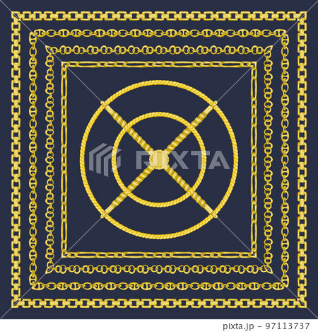 Border pattern with retro hand-drawn sketch golden chain on dark background. Drawing engraving texture. Great design for fashion, textile, decorative frame, yacht style card. Border pattern with retro hand-drawn sketch golden chain on dark background. Drawing engraving texture. Great design for fashion, textile, decorative frame, yacht style card. 97113737