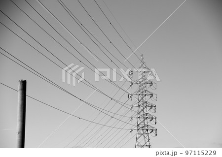 送電線（モノクロ） 97115229