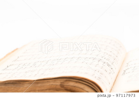 musical composition book opened musical composition book opened 97117973