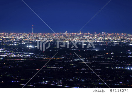 筑波山夜景　スターダスト 97118074