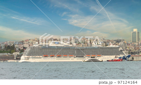 Regal Princess, Huge cruise ship docked at Galataport, Bosphorus ditrict, Karakoy, Istanbul, Turkey Regal Princess, Huge cruise ship docked at Galataport, Bosphorus ditrict, Karakoy, Istanbul, Turkey 97124164