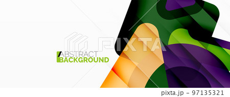 Line, triangle, square and circle primitive composition. Vector geometric minimal abstract background for wallpaper, banner, background, landing page 97135321