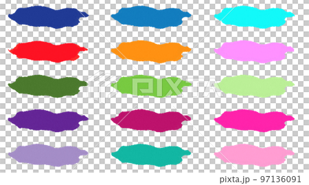 Color swatches with colorful paints on canvas Color swatches with colorful paints on canvas 97136091