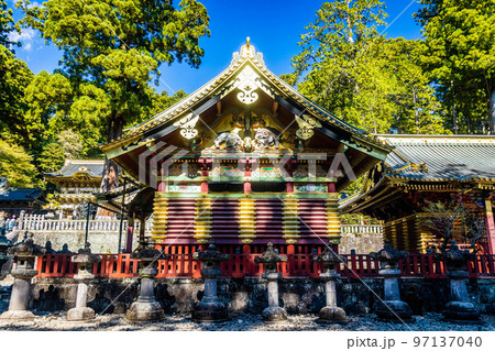 Kamijinko building at Toshogu shrine complex in Nikko Japan 97137040