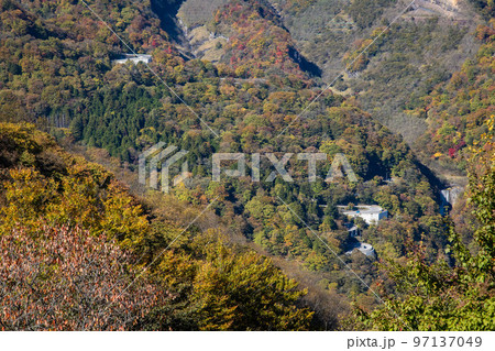 View of Irohazaka Winding Road in Nikko Japan 97137049