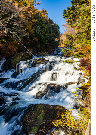 Scenic view of ryuzu waterfall at Nikko National Park 97137055
