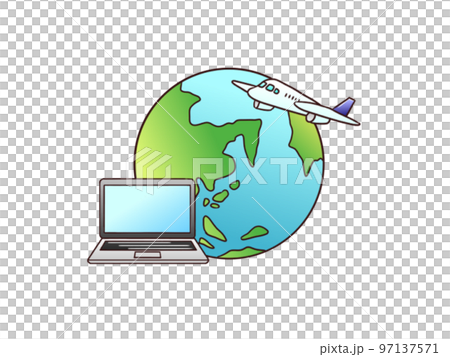 インターネットや飛行機でつながるグローバルな社会 97137571