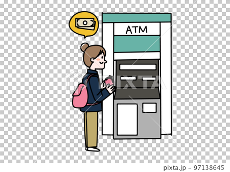 試圖在 ATM 取款的女人 97138645