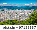 広島西部の市街地遠景です。hitoto広島The tower,江波,吉島,観音町、佐伯区まで見えます 97139337