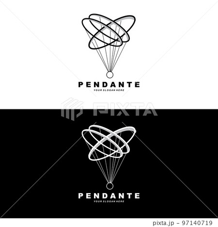 Home Decoration Hanging Lamp Logo, Home Furniture Design Vector 97140719