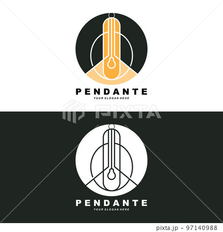 Home Decoration Hanging Lamp Logo, Home Furniture Design Vector 97140988