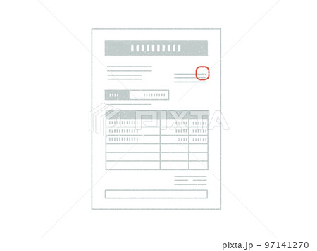 請求書などの書類のイメージ 97141270