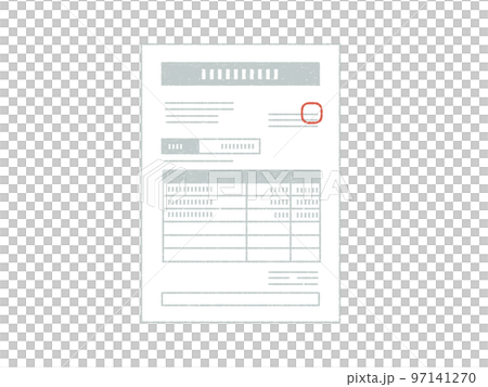 請求書などの書類のイメージ 97141270