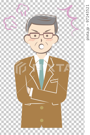 Senior man in angry suit Senior man in angry suit 97143521