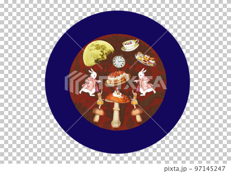 Alice's Mysterious Tea Party Round Can Package Design Alice's Mysterious Tea Party Round Can Package Design 97145247