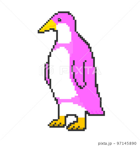 ペンギン_ドット絵(ピンク) ペンギン_ドット絵(ピンク) 97145890