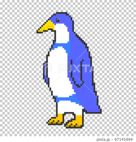 ペンギン_ドット絵(青) 97145894